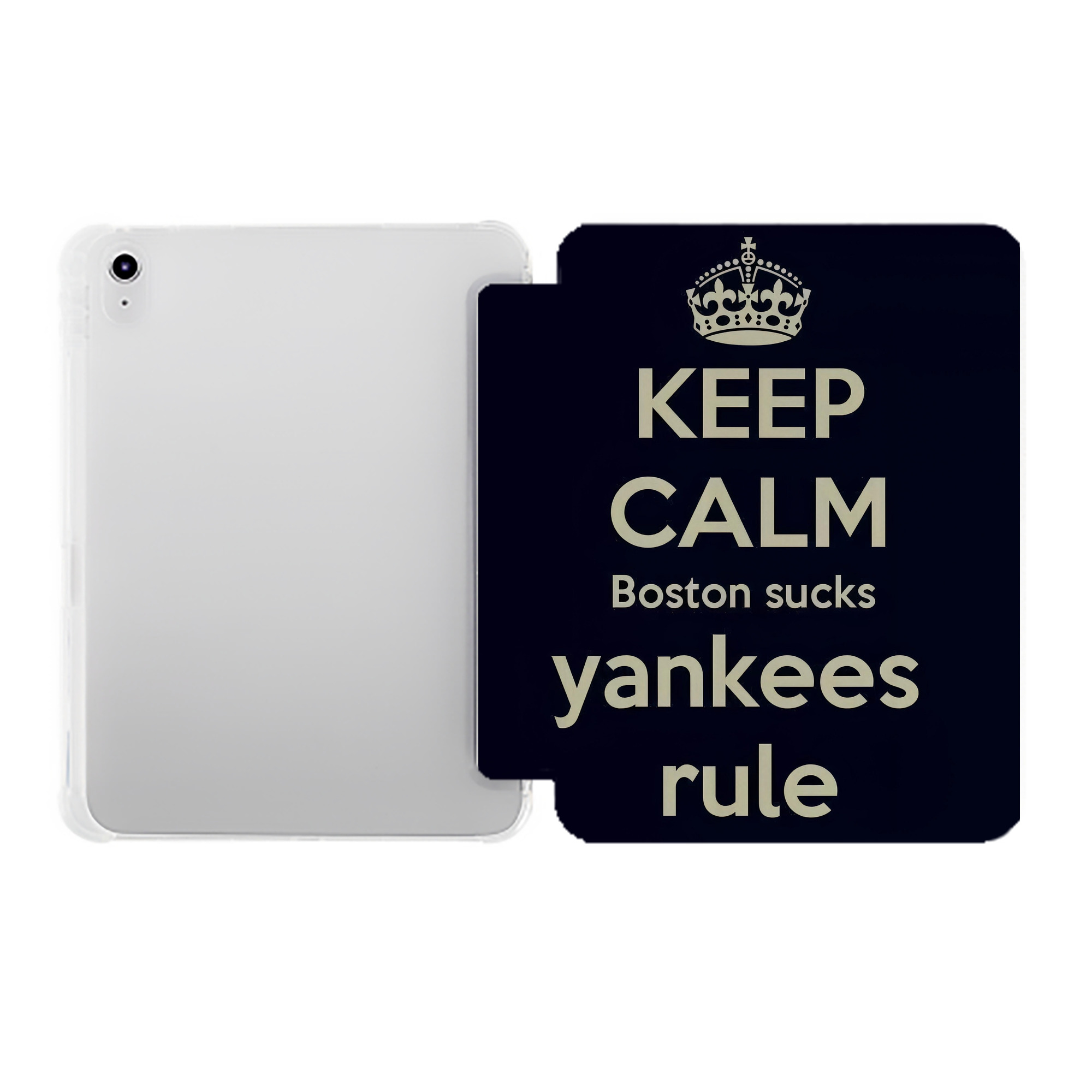 New York Yankees 226 Premium Tri-Fold PU Leather & Silicone IPad Case With Pencil Slot – Fits 9.5,10.5,10.9 – Adjustable Stand, Slim, Protective